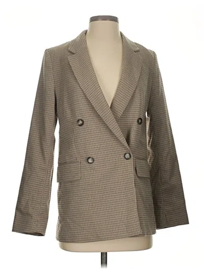 Pre-owned H&m Blazer Jacket In Tan