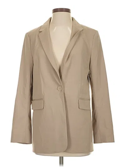 Pre-owned H&m Blazer Jacket In Tan