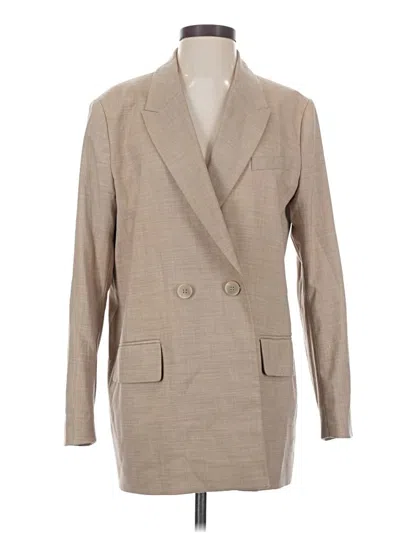 Pre-owned H&m Blazer Jacket In Tan