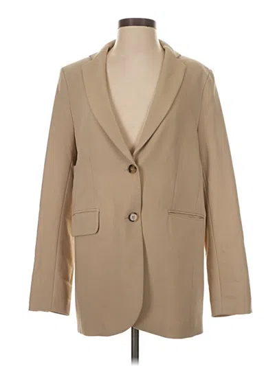 Pre-owned H&m Blazer Jacket In Tan