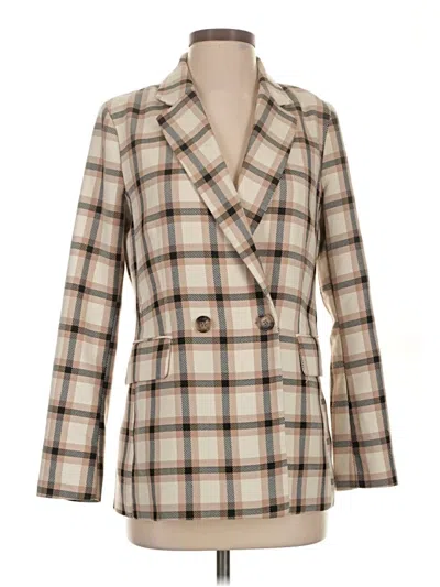 Pre-owned H&m Blazer Jacket In Tan