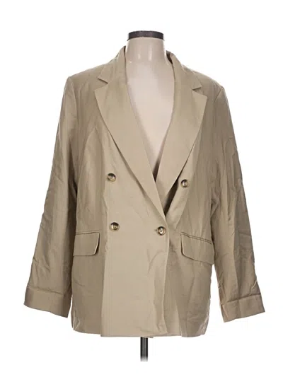 Pre-owned H&m Blazer Jacket In Tan