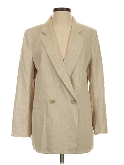 Pre-owned H&m Blazer Jacket In Tan