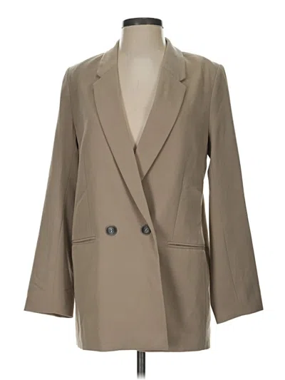 Pre-owned H&m Blazer Jacket In Tan