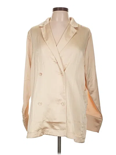 Pre-owned H&m Blazer Jacket In Tan