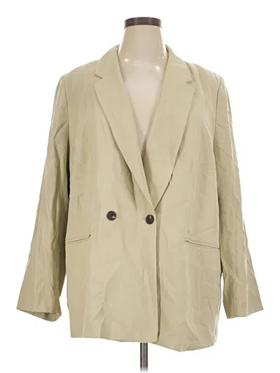 Pre-owned H&m Blazer Jacket In Tan