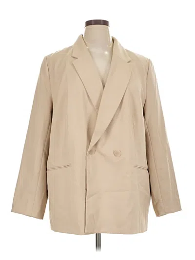 Pre-owned H&m Blazer Jacket In Tan