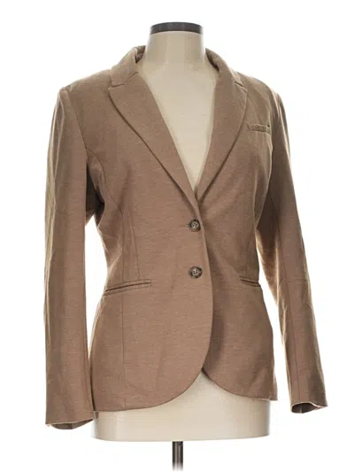 Pre-owned H&m Blazer Jacket In Tan