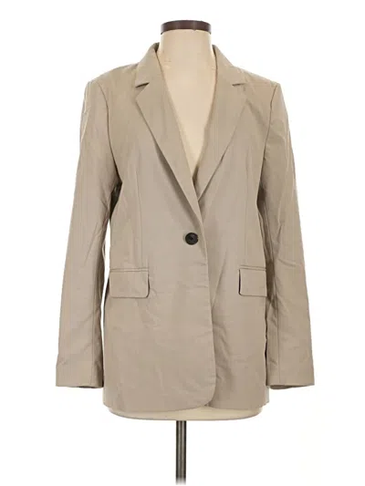 Pre-owned H&m Blazer Jacket In Tan
