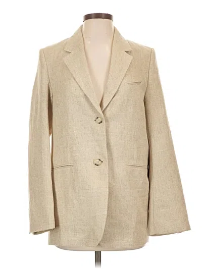 Pre-owned H&m Blazer Jacket In Tan