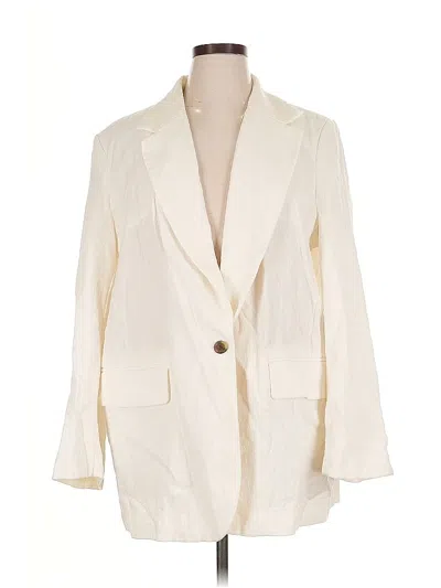Pre-owned H&m Blazer Jacket In White