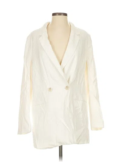 Pre-owned H&m Blazer Jacket In White