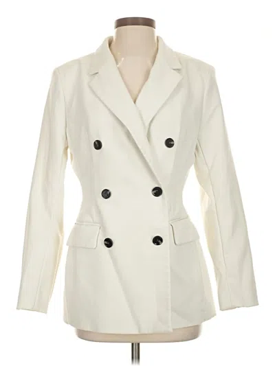 Pre-owned H&m Blazer Jacket In White