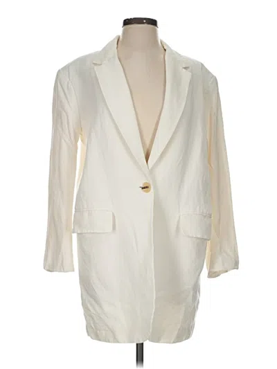 Pre-owned H&m Blazer Jacket In White