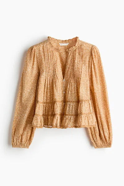H&m Blouse With Pintucks In Multi