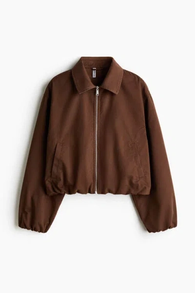 H&m Blouson Jacket In Brown