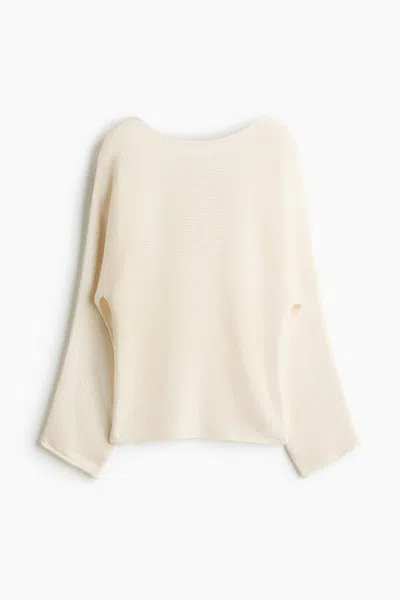 H&m Boat-neck Sweater In Neutral