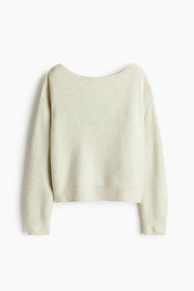 H&m Boat-neck Sweater In Neutral