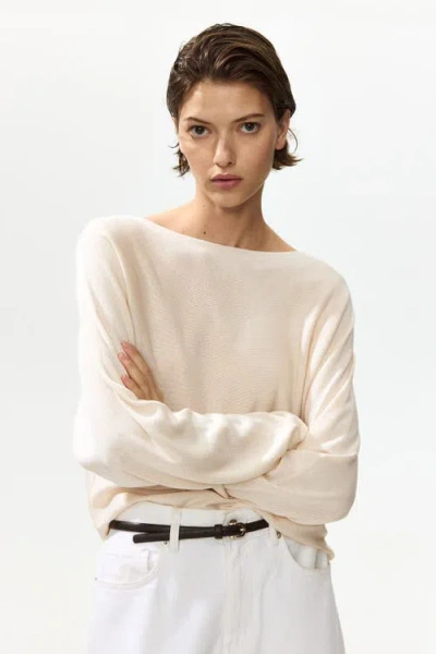 H&m Boat-neck Sweater In Neutral