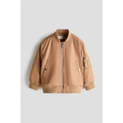 H&m Kids'  Bomber Jacket In Brown