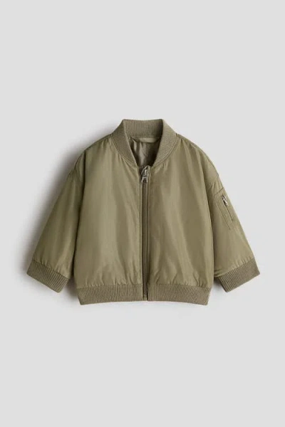 H&m Kids'  Bomber Jacket In Green