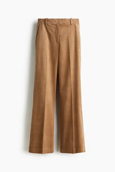 H&m Bootcut Corduroy Pants In Brown