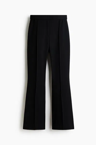 H&m Bootcut Crease-front Pants In Black