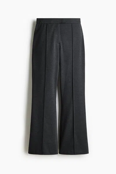 H&m Bootcut Crease-front Pants In Dark Gray