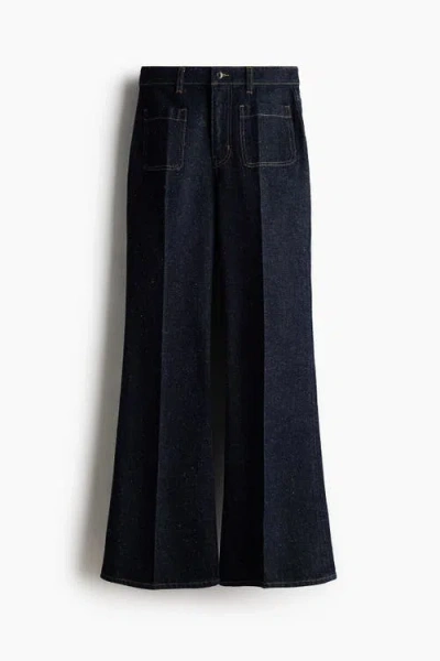 H&m Bootcut High Jeans In Blue