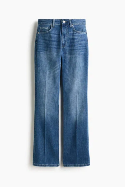 H&m Bootcut High Jeans In Blue