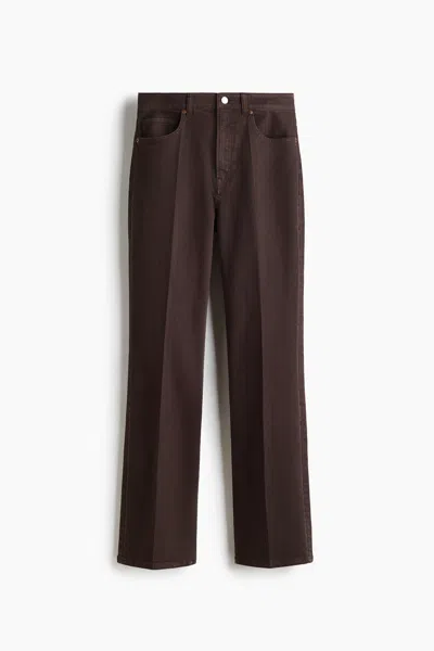 H&m Bootcut High Jeans In Burgundy