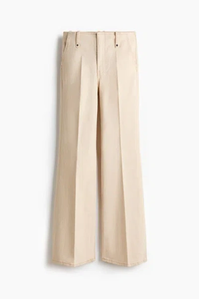 H&m Bootcut High Waist Jeans In Neutral