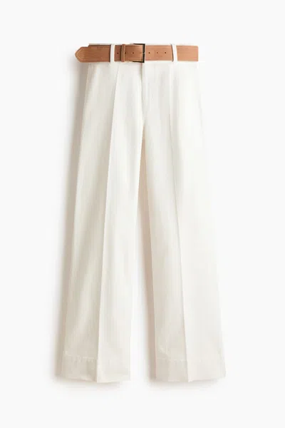 H&m Ava Ultra High Rise Wide Leg Jeans In White