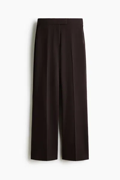 H&m Bootcut Pants In Dark Brown