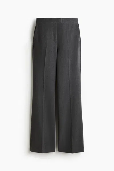H&m Bootcut Pants In Dark Gray Melange