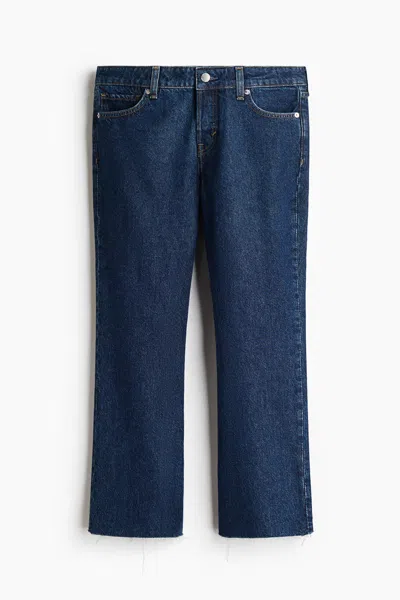 H&m Bootcut Regular-waist Cropped Jeans In Blue