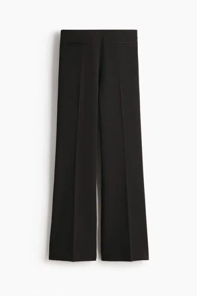 H&m Bootcut Twill Trousers In Black