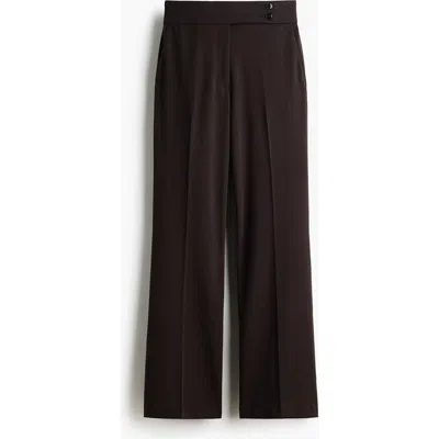 H&m Bootcut Twill Trousers In Brown