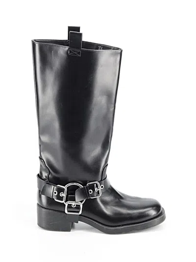 Pre-owned H&m Boots In Black