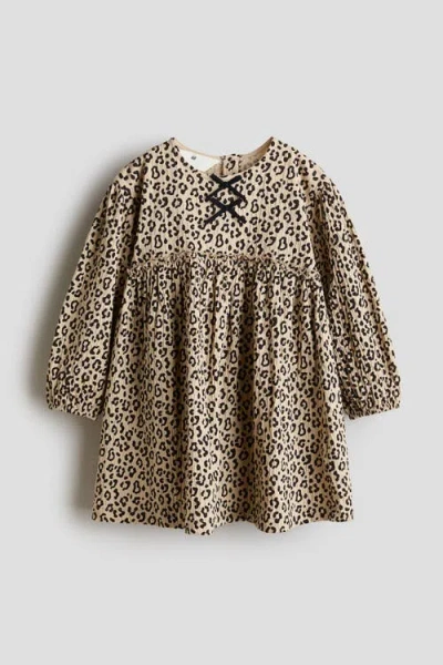 H&m Kids'  Bow-detail Crinkled Dress In Multi