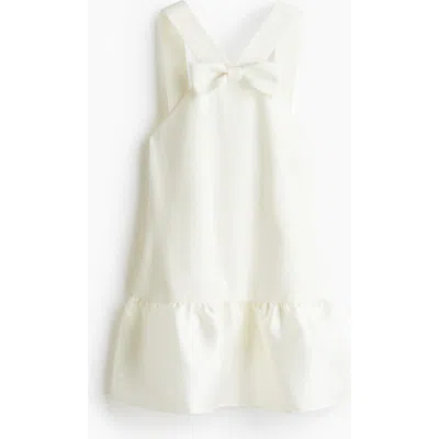 H&m Bow-detail Top In Neutral