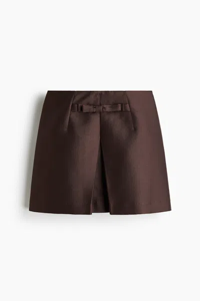 H&m Bow-front Mini Skirt In Purple