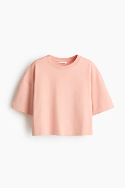 H&m Boxy T-shirt In Pink