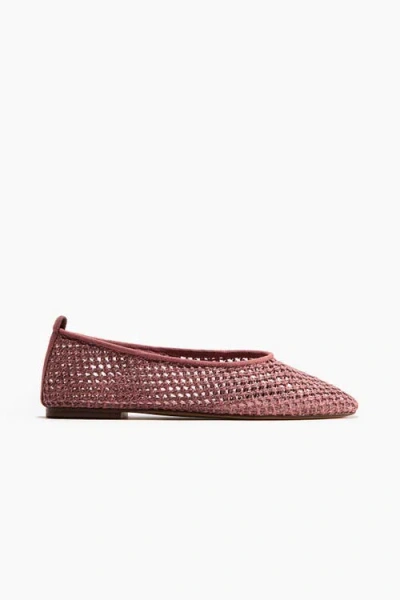 H&m Braided Ballet Flats In Pink