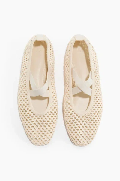H&m Braided Ballet Flats In Neutral