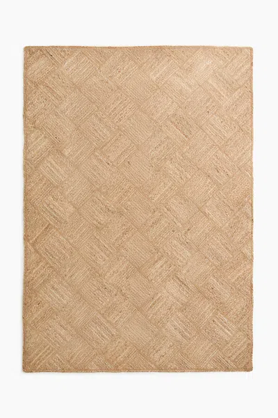 H&m Braided Jute Rug In Beige