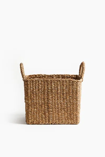 H&m Braided Storage Basket In Brown