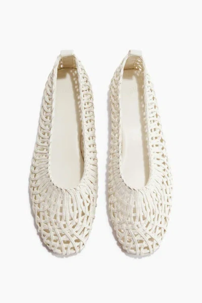 H&m Braided-look Ballet Flats In White