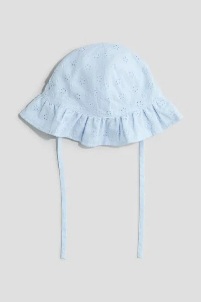 H&m Babies'  Broderie Anglaise Cotton Sun Hat In Red