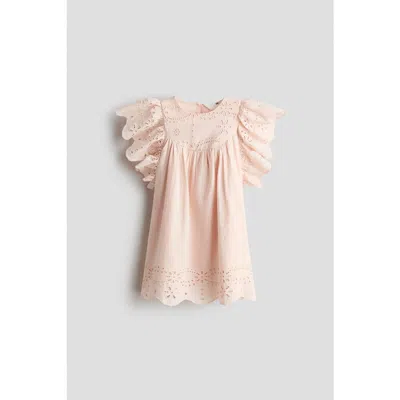 H&m Kids'  Broderie Anglaise Dress In Pink